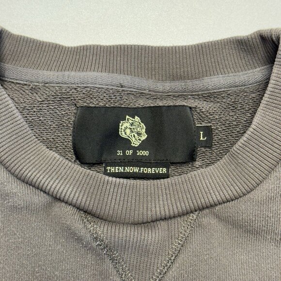 Darc Sport Wolves Sweatshirt Mens Large Gray Crew Neck Embroidered Gym Limited - Picture 7 of 9